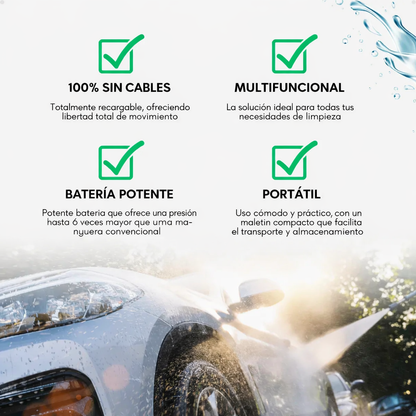 COMBO : Hidrolavadora + (Aspiradora Portátil + Doble Batería + Maletín)